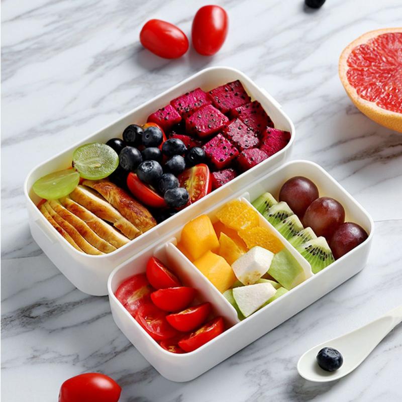 Double Layer Lunch Boxes 1pc Set Leak-proof Heated Outdoor Portable Container