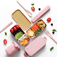Double Layer Lunch Boxes 1pc Set Leak-proof Heated Outdoor Portable Container