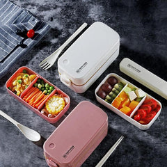Double Layer Lunch Boxes 1pc Set Leak-proof Heated Outdoor Portable Container