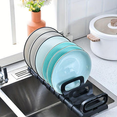 Kitchen Dish Storage Rack Plastic Plate Organizers