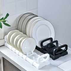 Kitchen Dish Storage Rack Plastic Plate Organizers