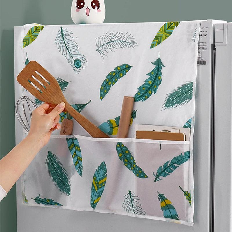 Refrigerator Dust Cover with Storage Bag - Household Storage Bag Dustproof Prote