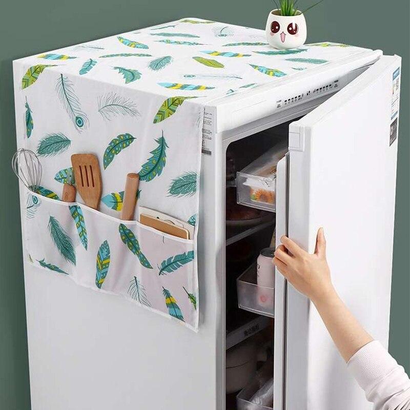 Refrigerator Dust Cover with Storage Bag - Household Storage Bag Dustproof Prote