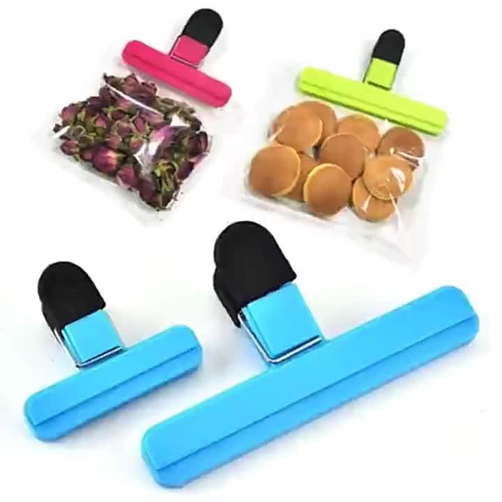 8pcs Chip Clips Food Clips Heavy Duty Seal Clamp Assorted Colors T-shaped Clamps