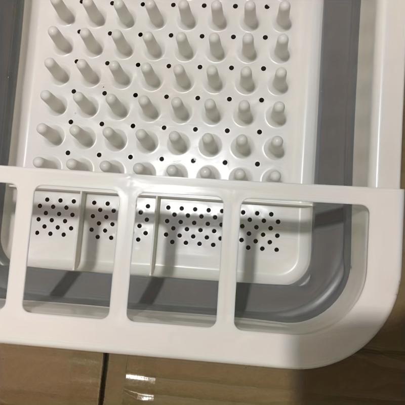 Multifunctional Foldable Drain Basket Dish Rack Cutlery Storage