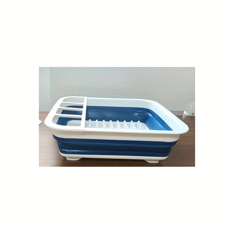 Multifunctional Foldable Drain Basket Dish Rack Cutlery Storage