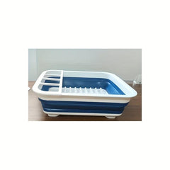Multifunctional Foldable Drain Basket Dish Rack Cutlery Storage