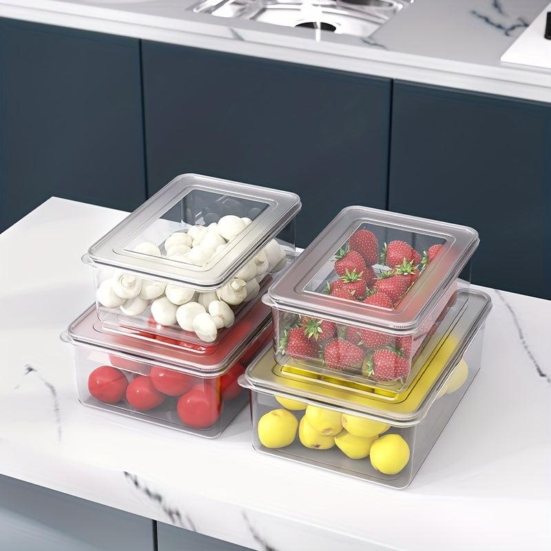 Plastic Refrigerator Storage Box Fresh Keeping Box for Fruits and Vegetables