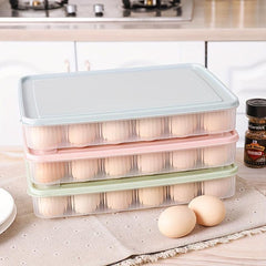 Egg Storage Rack With Lid 24 Eggs Holder Refrigerator