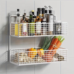Iron Hanging Basket Onion Garlic Vegetable Storage Shelf