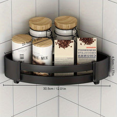 Kitchen Storage Rack with Hooks and Corner Shelves for Countertop and Cabinet