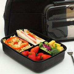 Leakproof Lunch Box with Sauce Jar, Spoon, Fork - Ideal for Teens and Workers