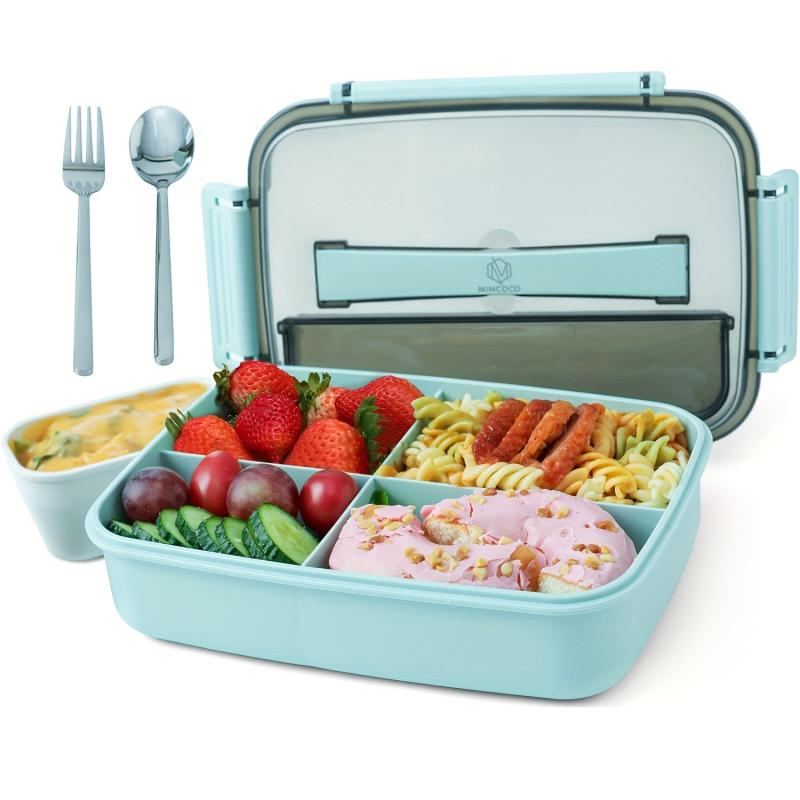 Leakproof Lunch Box with Sauce Jar, Spoon, Fork - Ideal for Teens and Workers