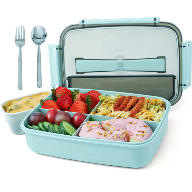 Leakproof Lunch Box with Sauce Jar, Spoon, Fork - Ideal for Teens and Workers
