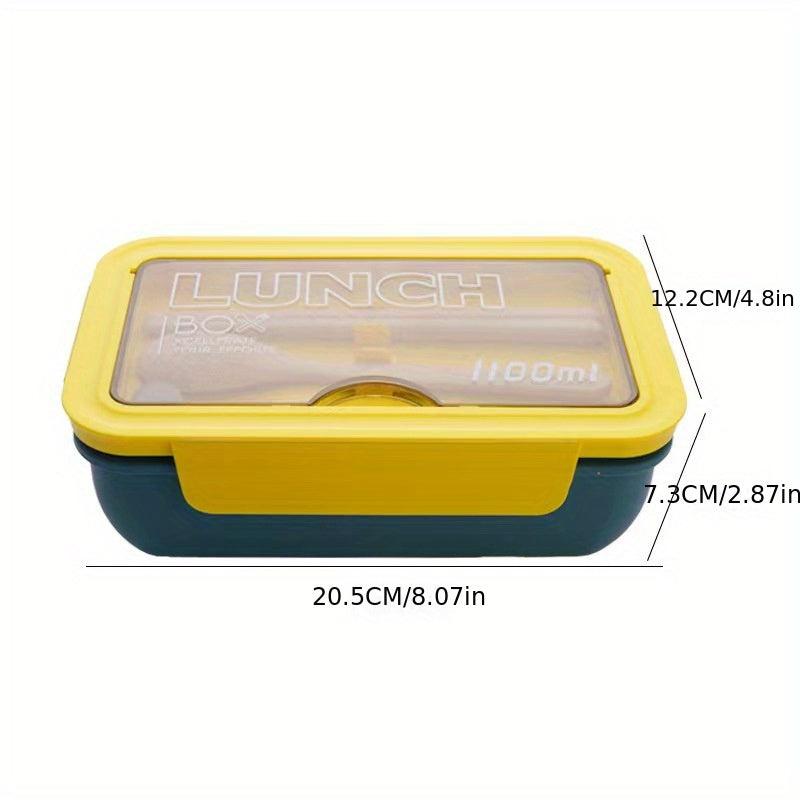 Insulated Lunch Box with Tableware for Office Workers - Divided Bento Box