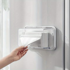 Magnetic Tissue Box Refrigerator Storage Wall Rack Transparent Kitchen Organizer