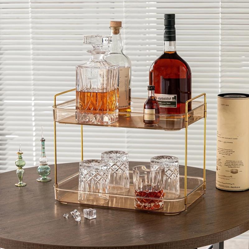 Wine & Coffee Storage Rack with Drain Partition