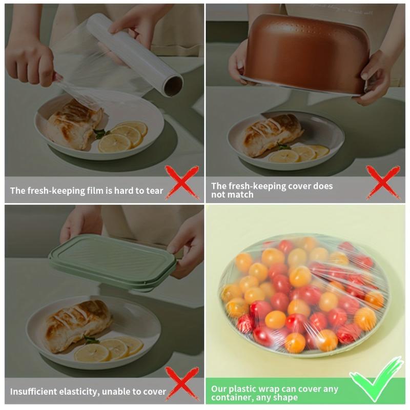100pcs Food Cling Film Sets Elastic Food Storage Covers