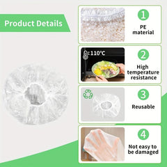 100pcs Food Cling Film Sets Elastic Food Storage Covers