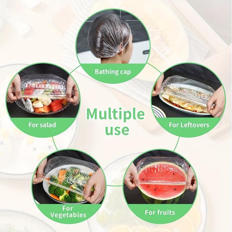 100pcs Food Cling Film Sets Elastic Food Storage Covers