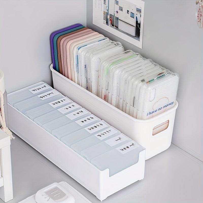 5pcs Plastic Storage Bins with Handles for Pantry Organization