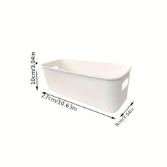 5pcs Plastic Storage Bins with Handles for Pantry Organization