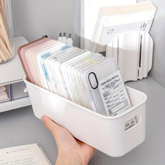 5pcs Plastic Storage Bins with Handles for Pantry Organization