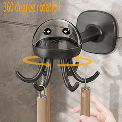 Rotating Punch Wall Shelf Hanger Pot Spatula Chopping Board Hook