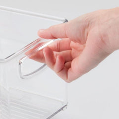 Kitchen Organizer Storage Holder Bin With Handles For Pantry Cupboard Cabinet