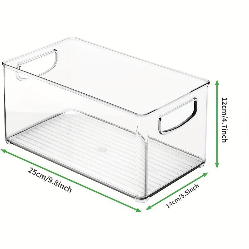 Kitchen Organizer Storage Holder Bin With Handles For Pantry Cupboard Cabinet