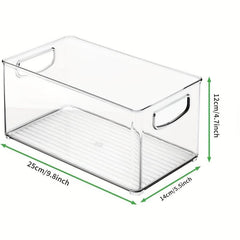 Kitchen Organizer Storage Holder Bin With Handles For Pantry Cupboard Cabinet