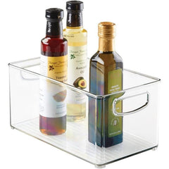 Kitchen Organizer Storage Holder Bin With Handles For Pantry Cupboard Cabinet