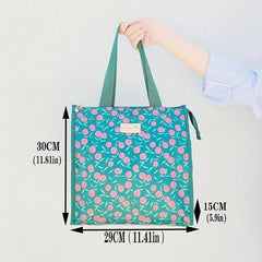Leakproof Lunch Bag Cherry Pattern Insulated Waterproof Office School