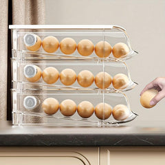Egg Holder For Refrigerator Automatically Rolling Egg Storage Container