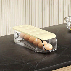 Egg Holder For Refrigerator Automatically Rolling Egg Storage Container