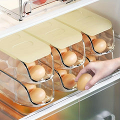 Egg Holder For Refrigerator Automatically Rolling Egg Storage Container