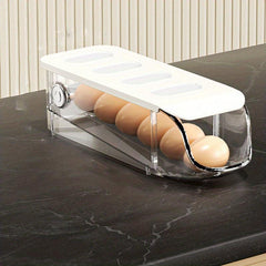 Egg Holder For Refrigerator Automatically Rolling Egg Storage Container