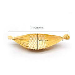 Bamboo Basket Woven Fruit Snack Tray Food Storage and Display Household Supplies