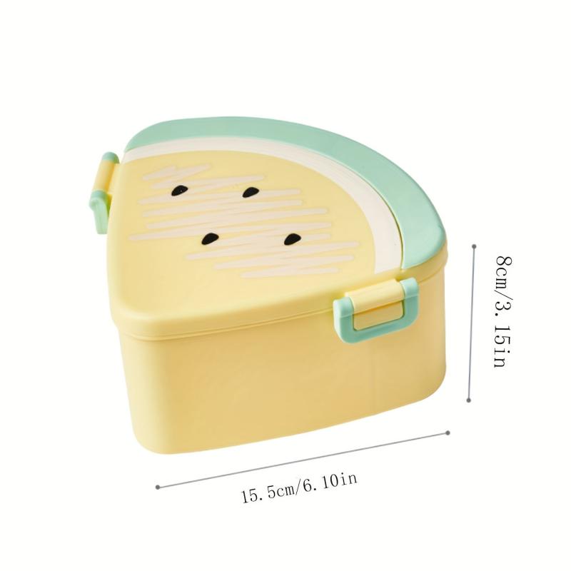 Watermelon Shape Lunch Box w/ Lid Microwave Bento Box Leakproof Food Container