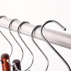 5pcs S-shaped Stainless Steel Hooks for Kitchen Multifunctional Storage