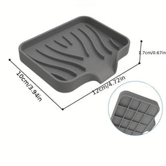 Silicone Sink Mat with Soap Dispenser and Sponge Drain for Kitchen Countertop