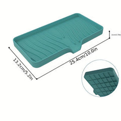 Silicone Sink Mat with Soap Dispenser and Sponge Drain for Kitchen Countertop