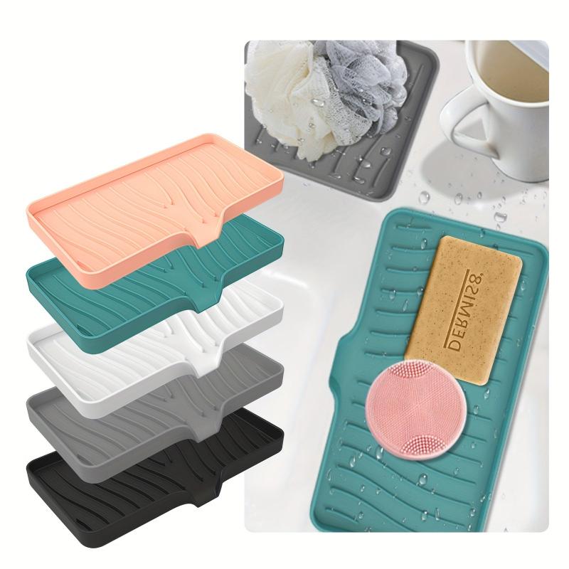 Silicone Sink Mat with Soap Dispenser and Sponge Drain for Kitchen Countertop