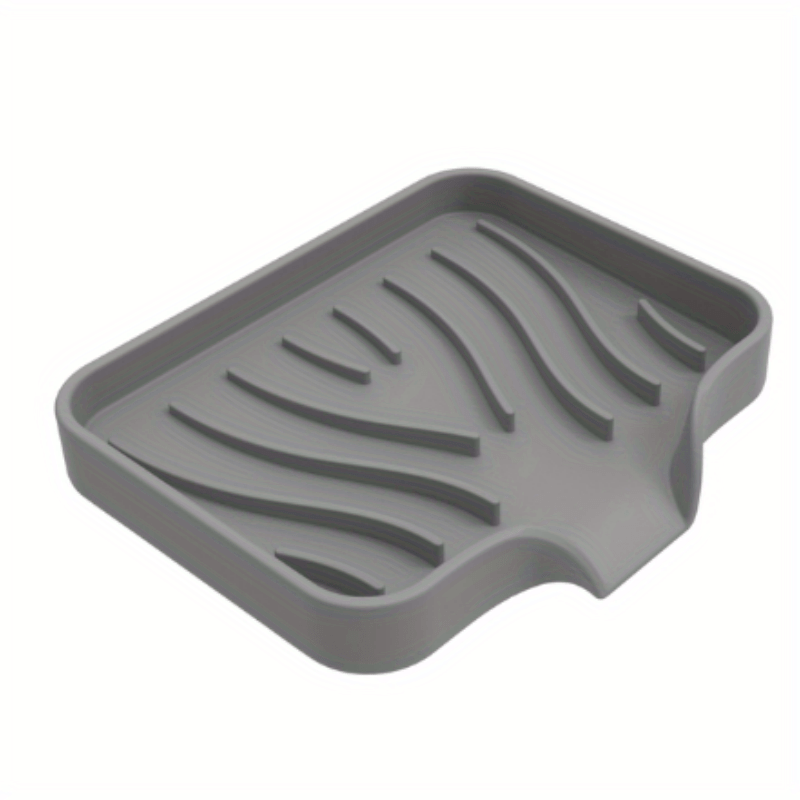 Silicone Sink Mat with Soap Dispenser and Sponge Drain for Kitchen Countertop