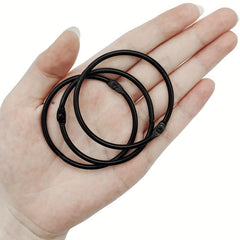 24pcs Metal Shower Curtain Hook Ring Anti Rust Sliding Circular Shower Rod Snap