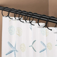 24pcs Metal Shower Curtain Hook Ring Anti Rust Sliding Circular Shower Rod Snap
