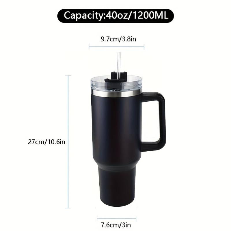 40oz Stainless Steel Thermal Water Bottle With Handle Portable Drinking Cups