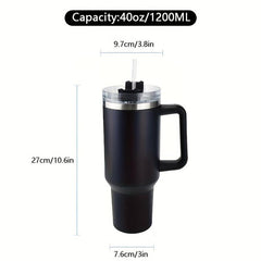 40oz Stainless Steel Thermal Water Bottle With Handle Portable Drinking Cups