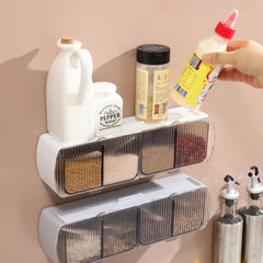 Wall Mounted Seasoning Box Household Storage Jar Kitchen Container