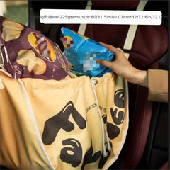 Car Seat Back Storage Bag for Travel with Waterproof Liner and Drawstring